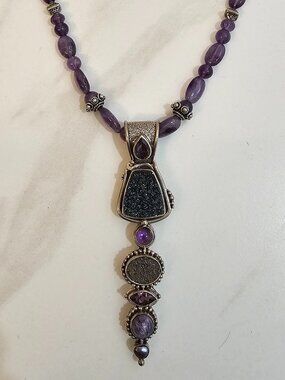 Echo of the Dreamer Mars & Valentine Stirling Silver Pendant/Brooch Necklace
